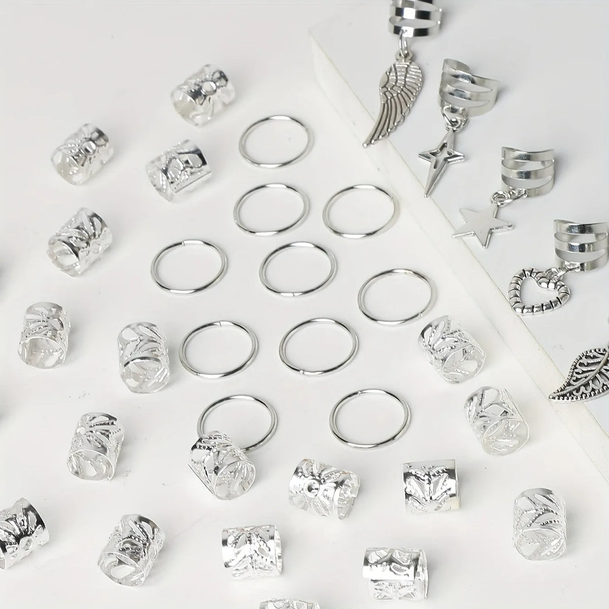 Alloy Braid Hair Rings – Dreadlock Jewelry for Women and Girls