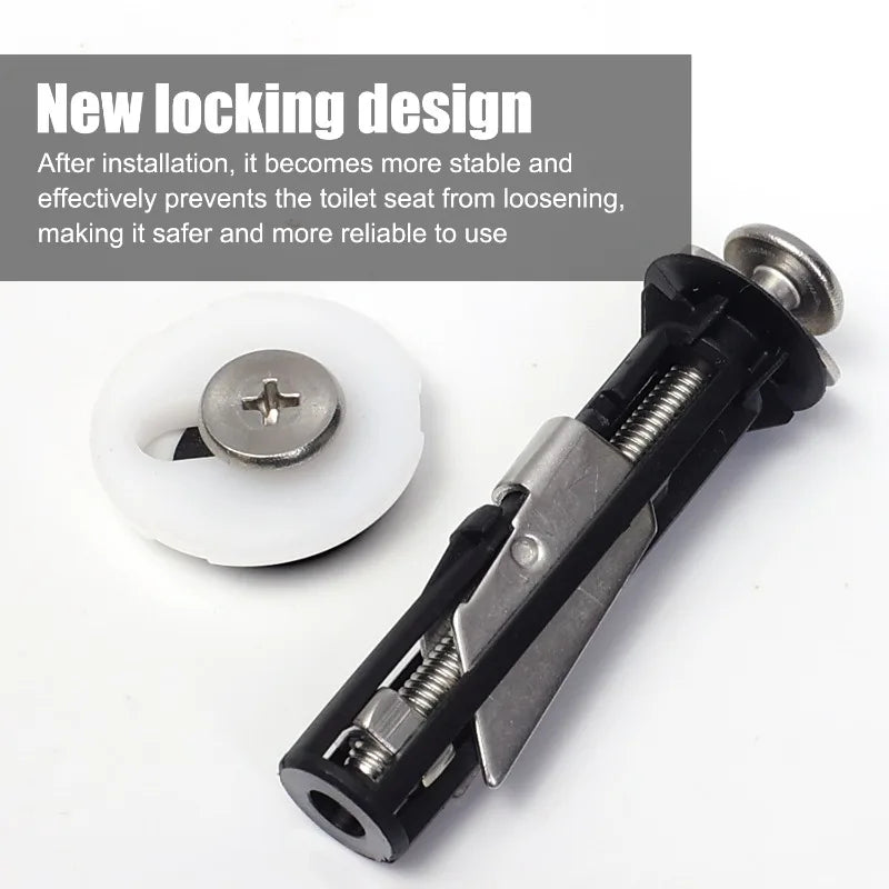 Stainless Steel Toilet Seat Bolt – Retractable Fixing Hardware for Toilet Lids