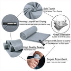 Microfiber Gym Towel – Silver Ion Odor-Free Absorbent Fabric for Workout