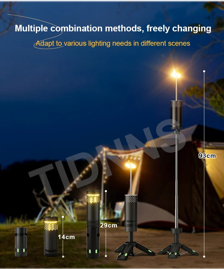 Rechargeable Telescopic LED Flashlight – Multifunctional Lamp for Outdoor Camping