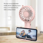Portable USB Rechargeable Handheld Fan – Compact Desk Cooler for Travel Office