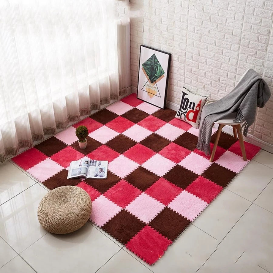 Soft Foam Patchwork Play Mats – Interlocking Carpet Tiles for Kids Rooms