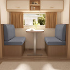 Jacquard RV Dinette Cushion Covers – Stretch Fabric for Camper Seat Protection