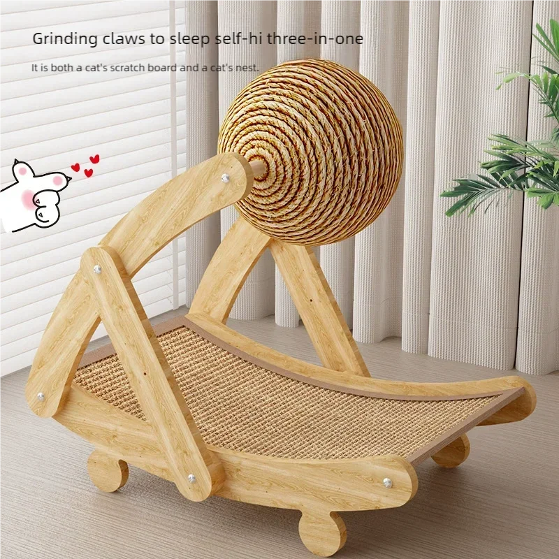 Vertical Sisal Cat Scratcher – Scratch-Resistant Claw Toy for Indoor Kittens