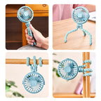 Flexible Tripod Stroller Fan – Rechargeable Personal Cooler for Travel