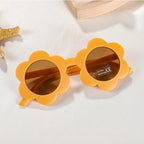 Cute Sunflower Kids Sunglasses – UV400 Round Eyewear for Toddlers and Children