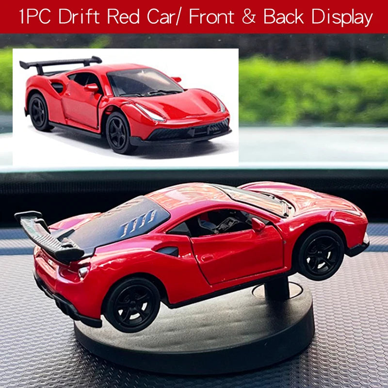 Drift Car Dashboard Ornament – Swinging Sports Racing Model for Auto Decor