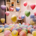 Red Heart Shaped Latex Balloons – 12 Inch Party Decorations for Weddings