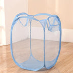 Mesh Foldable Laundry Basket – Minimalist Monochrome Hamper for Bathroom