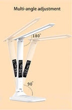 LED Desk Lamp – Rechargeable Touch Light with Alarm and Thermometer for Study