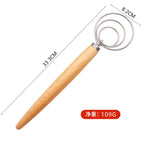 Danish Dough Whisk – Stainless Steel Wire Tool for Baking Artisan Bread