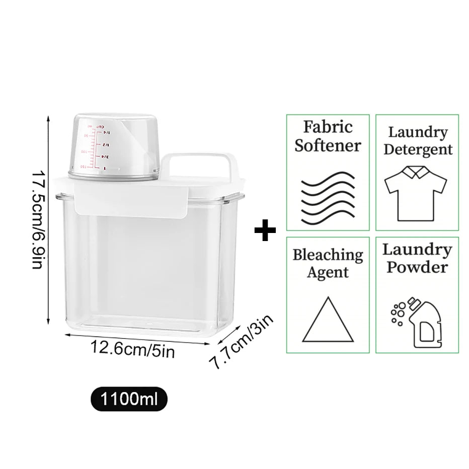 Refillable Laundry Dispenser – Multi-Size Storage Tank for Detergent Powder