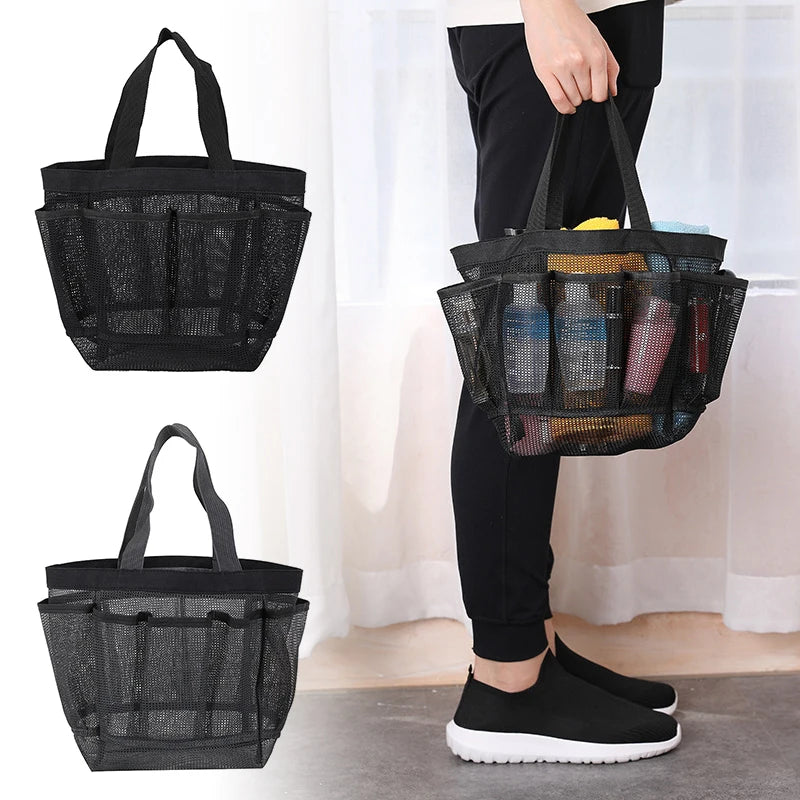 Oversized Mesh Beach Tote – 8 Pockets for Swimming Pool and Outdoor Travel