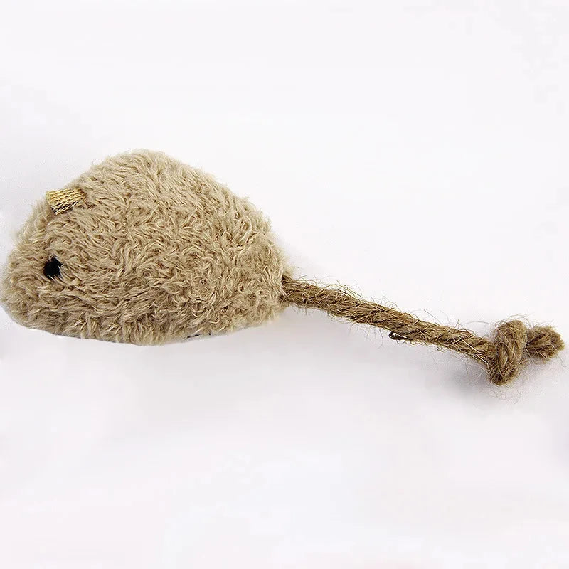 Interactive Plush Mouse Cat Toys – Bite Resistant Scratch Mice for Kittens