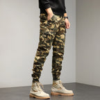 Mens Cotton Camouflage Cargo Pants – Outdoor Trousers for Hiking Workwear