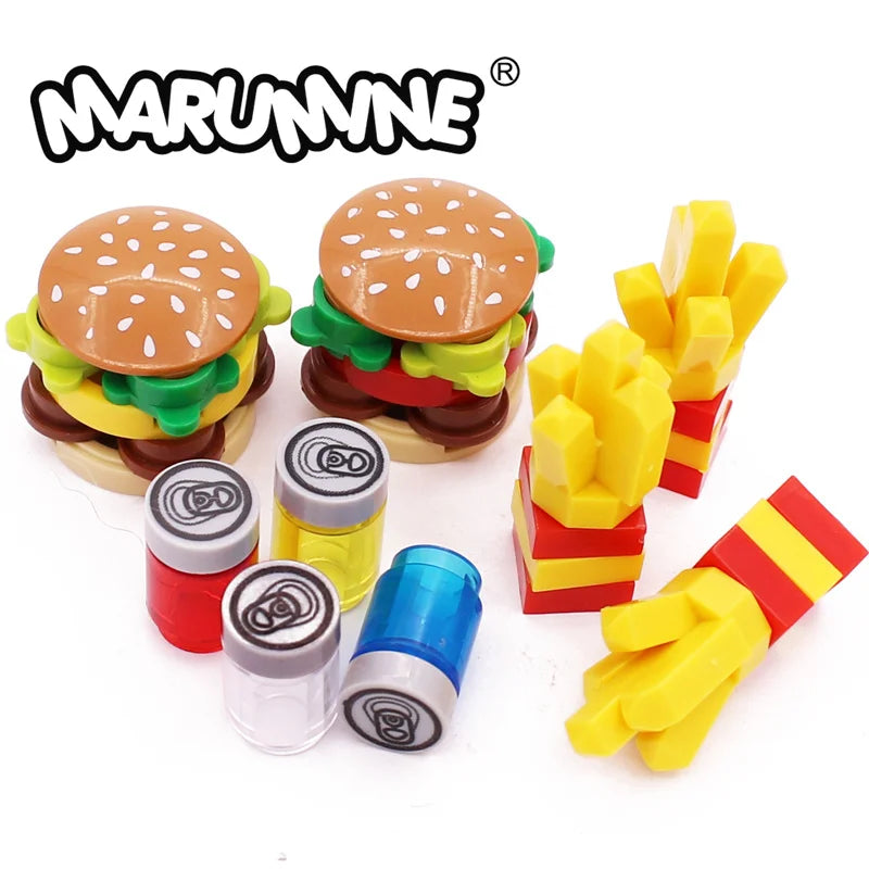 Mini Food Building Blocks – Toy Kitchen Accessories for Creative Play