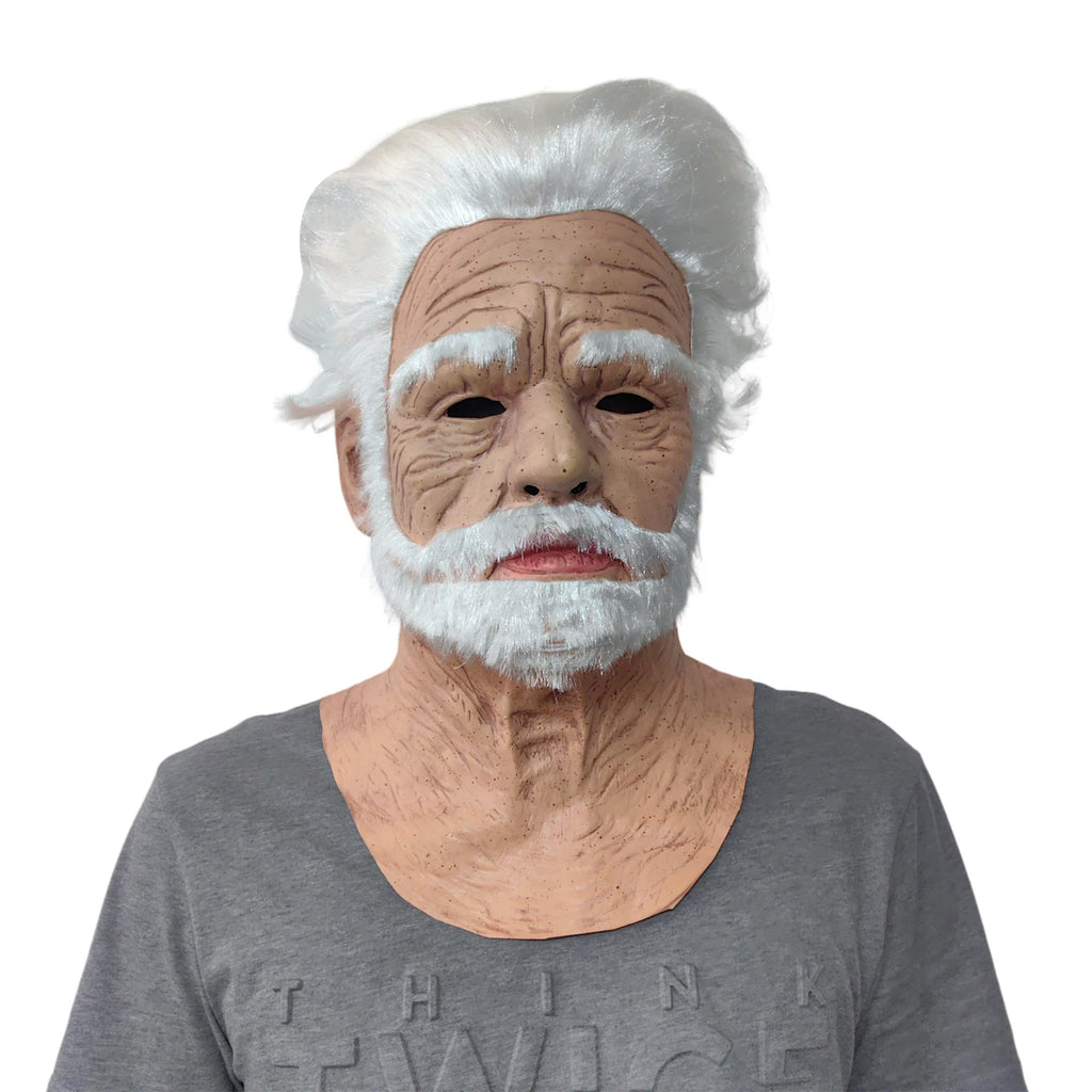 Realistic Bald Old Man Mask – Latex Creepy Cosplay Prop for Halloween