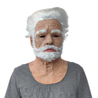 Realistic Bald Old Man Mask – Latex Creepy Cosplay Prop for Halloween