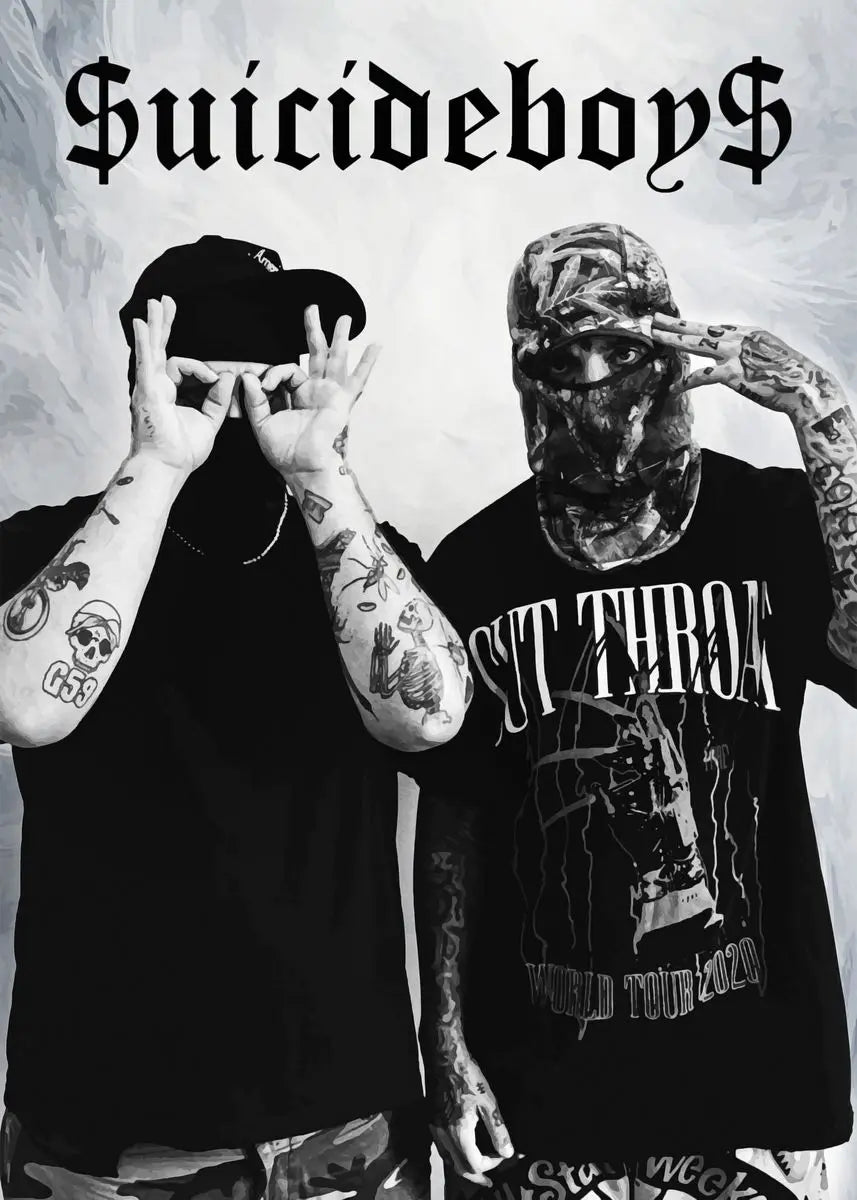 Suicideboys Band Canvas Poster – Vintage Hip Hop Music Wall Art for Home Decor