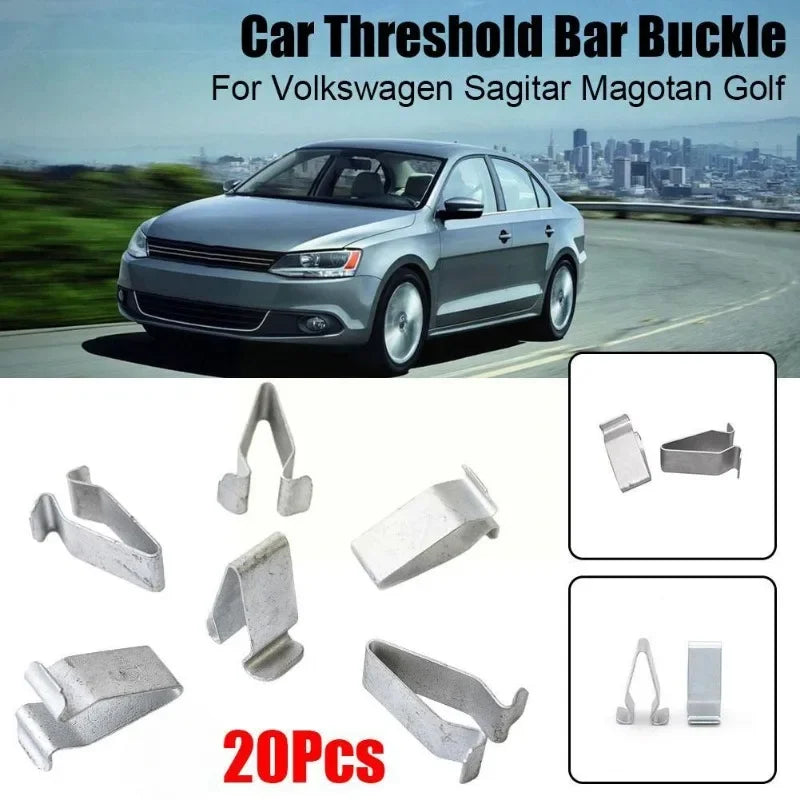 Metal Fastener Clips – Automotive Threshold and Trunk Trim for VW Audi Repairs