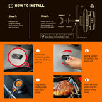 Wireless Meat Thermometer – Bluetooth App-Controlled for BBQ Grill and Smoker