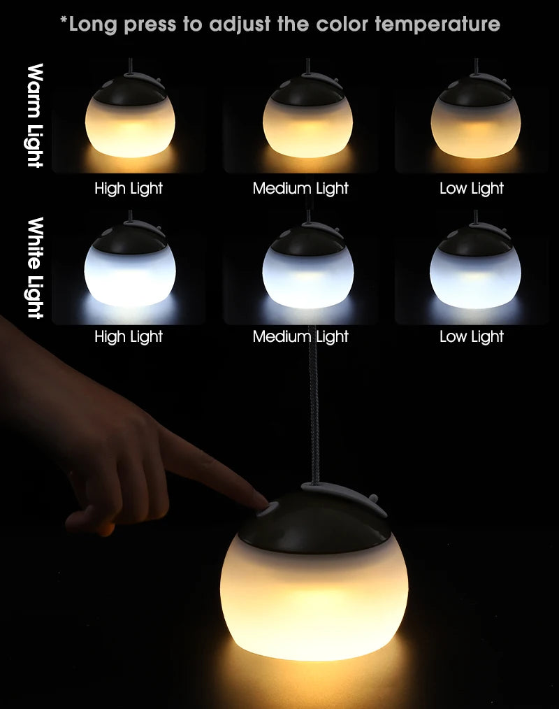 Portable Retro LED Camping Light – Waterproof Hanging Lamp for Outdoor Emergencies