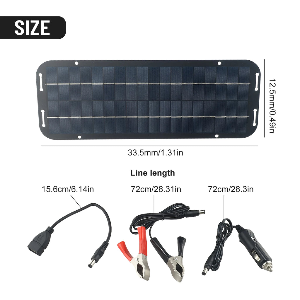 60W Solar Battery Trickle Charger – 12V Portable Panel for Car Boat Caravan