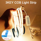 USB COB LED Strip Lights – Dimmable Flexible Tape for TV and Cabinet Lighting