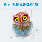 Crystal Owl Ornament – Natural Gemstone Figurine for Home Decor and Aquarium