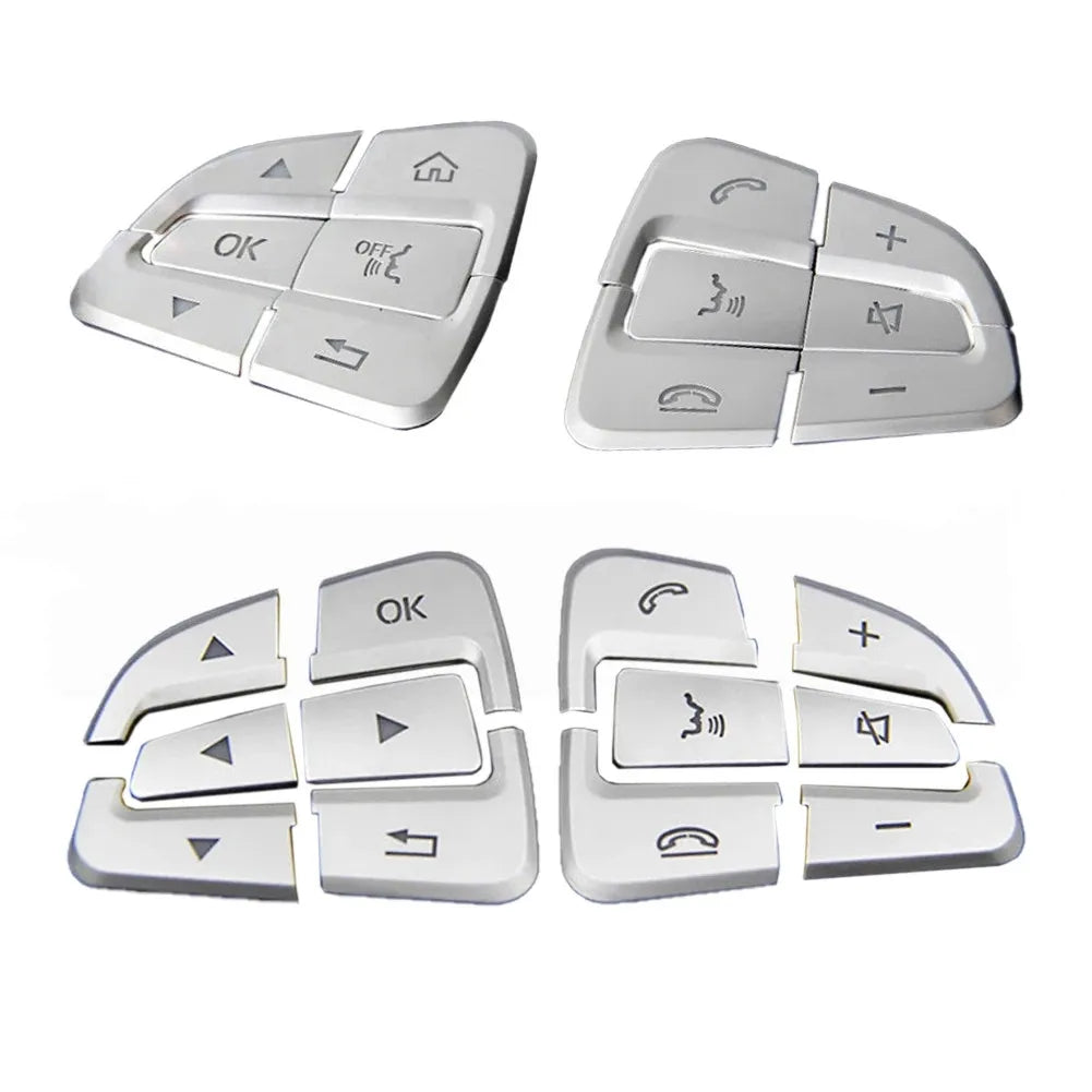 Steering Wheel Button Trim – Decorative Stickers for Mercedes Benz Interior