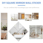 Self-Adhesive Mirror Wall Stickers – Flexible Reflective Safety Decal for Home Decor