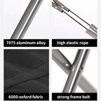 Portable Folding Camping Chair – Aluminum Alloy Seat for Outdoor Fishing