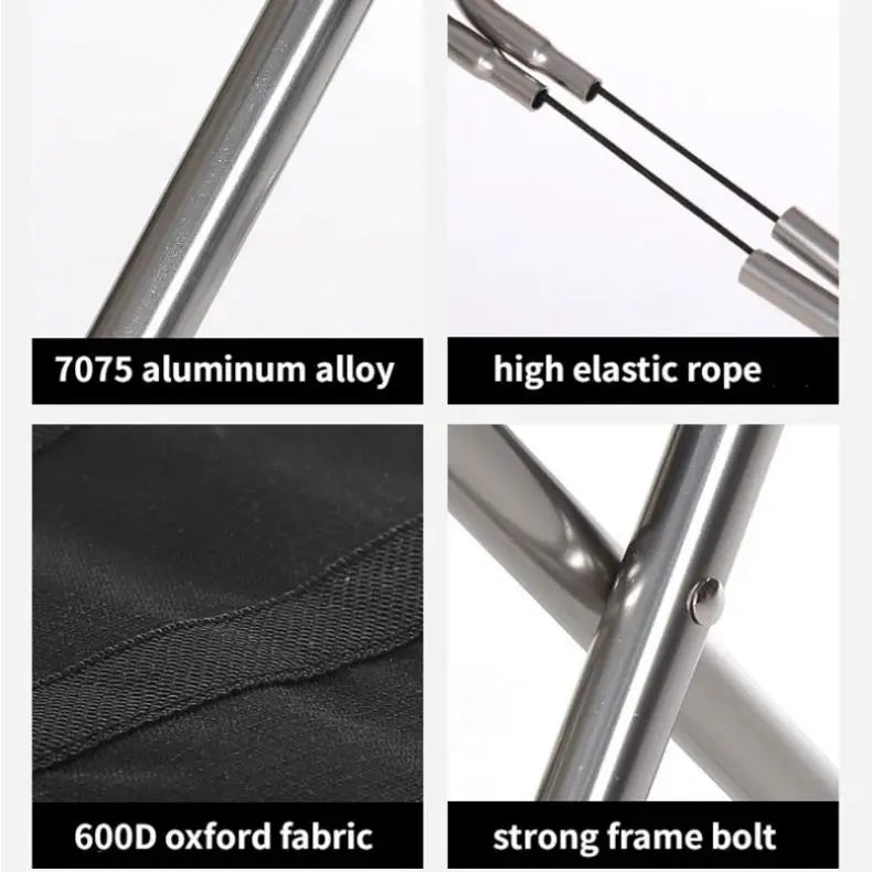 Portable Folding Camping Chair – Aluminum Alloy Seat for Outdoor Fishing