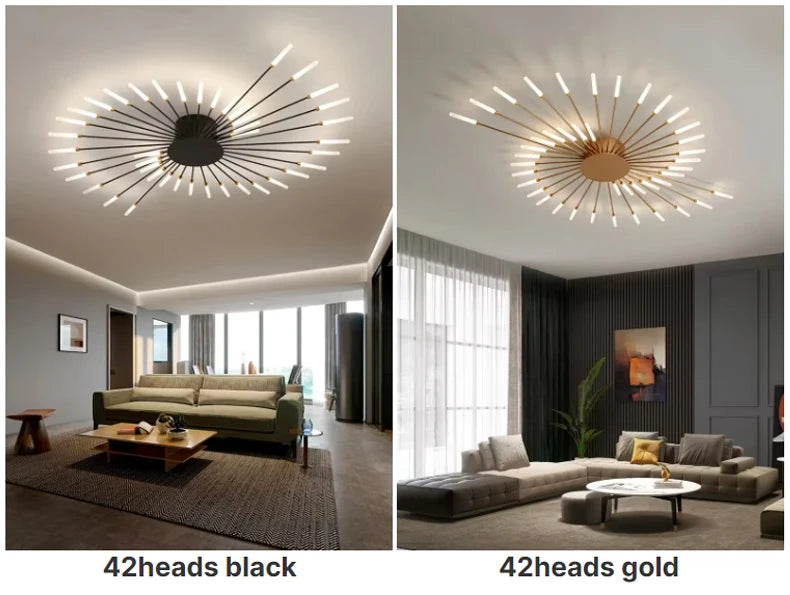 Modern Fireworks LED Ceiling Lamp – Decorative Chandelier for Living Room