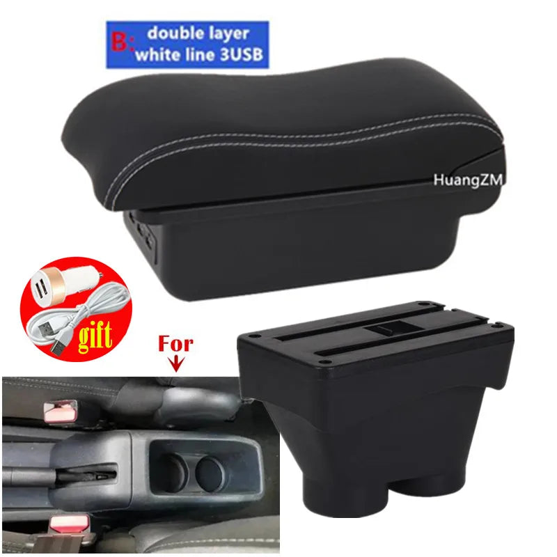 Center Console Armrest Box – Storage Organizer for Peugeot 208 2012-2018