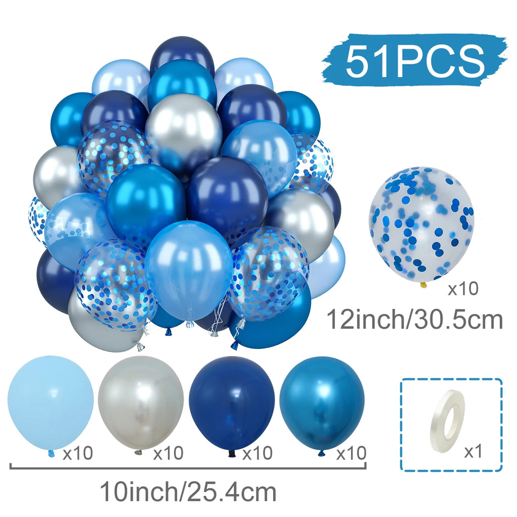 Metallic Pearl and Confetti Balloons – Decorative Latex Set for Party Events