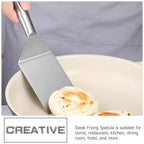 Stainless Steel Frying Spatula – Durable Kitchen Tool for Steak Cooking