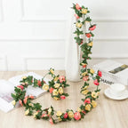 Artificial Rose Vine – 250cm Silk Flower Garland for Wedding Home Decor