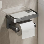 Wall-Mounted Aluminum Toilet Paper Holder – Modern Bathroom Tissue Rack