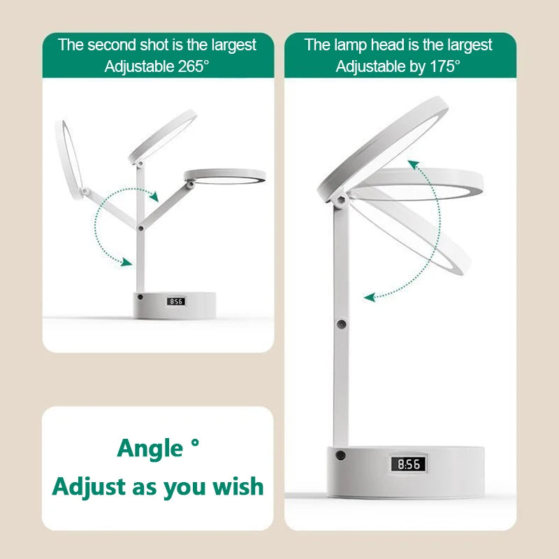Foldable LED Desk Lamp – Rechargeable USB Reading Light for Home Office