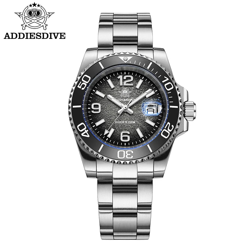 ADDIESDIVE 41mm Men's Diving Watch – Stainless Steel Quartz for Scuba Diving