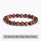 Natural Stone Bead Bracelet – Healing Crystal Gemstone Jewelry for Men and Women