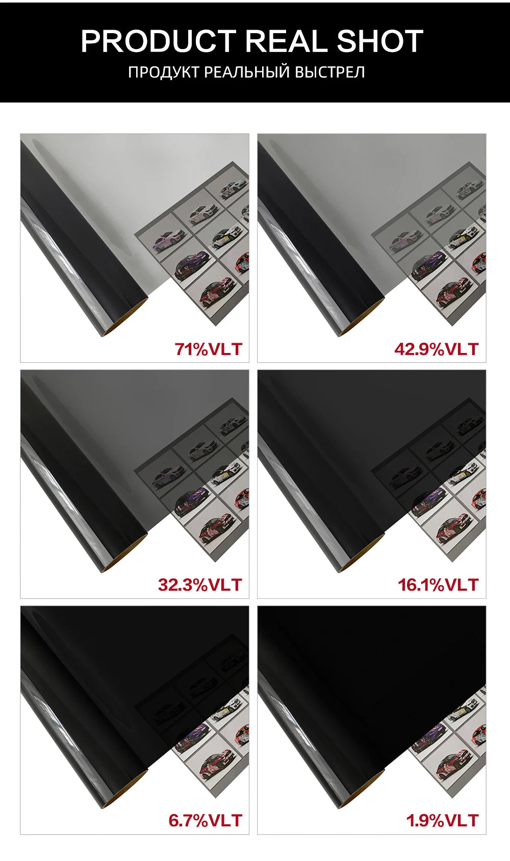 Car Window Tint Film – Solar UV Blocking Privacy Shade for Auto Heat Protection