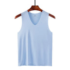 Ice Silk Tank Top – Breathable Slim Fit Undershirt for Gym and Sports