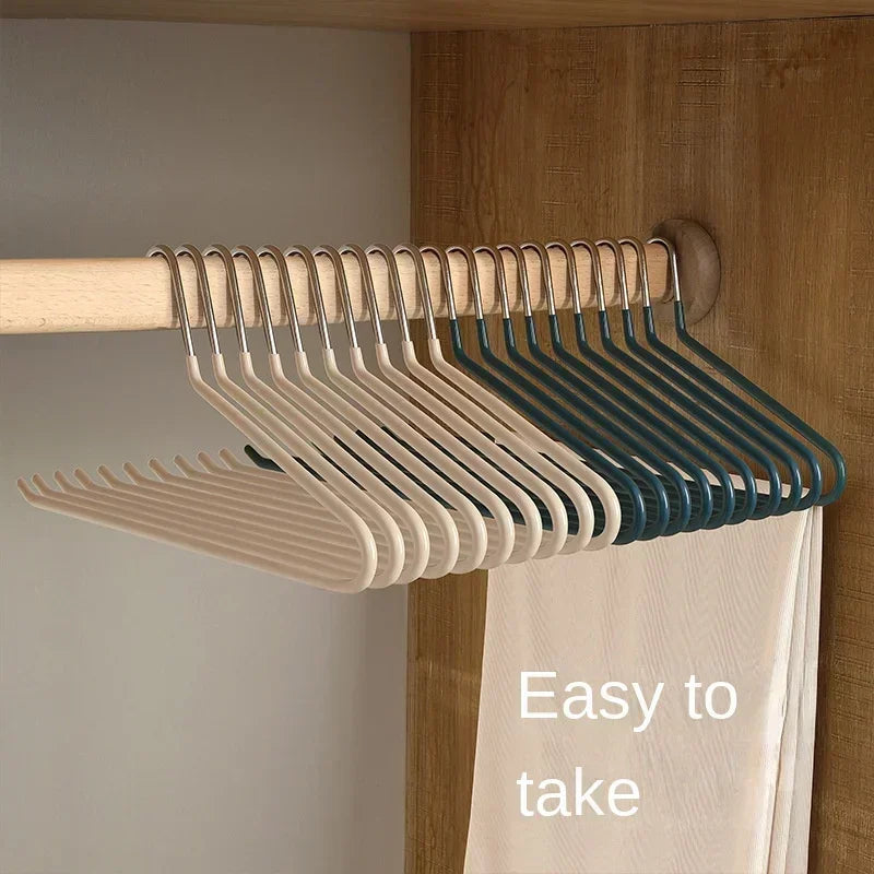 Non-Slip Metal Trouser Hangers – Open Ended Space Saving for Wardrobe Organization