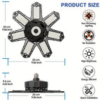 LED Garage Light – 11 Adjustable Panels for Workshop Industrial Lighting