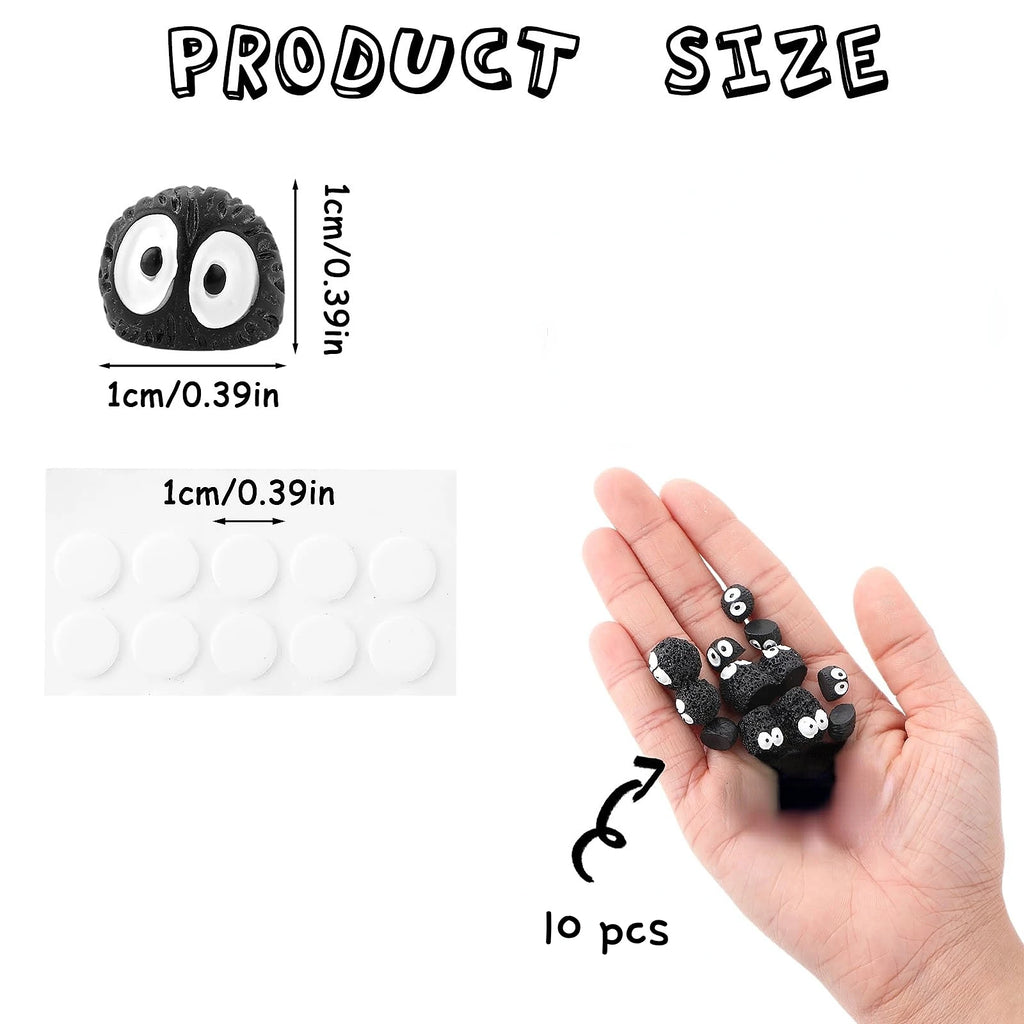 Soot Sprite Car Charms – Kawaii Anime Dashboard Mirror Decor for Fans