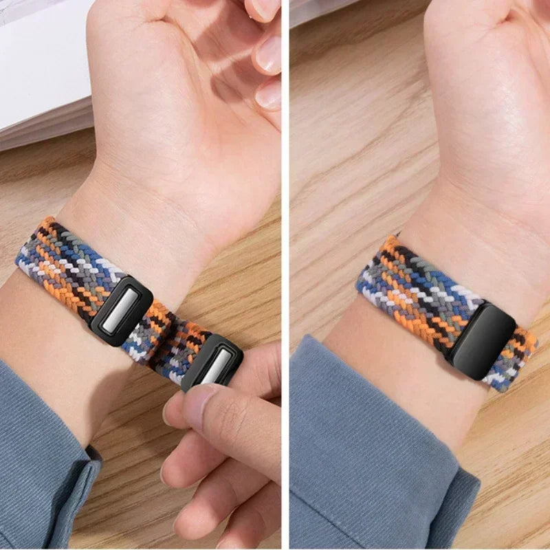 Braided Nylon Loop Watch Band – Magnetic Adjustable Bracelet for Apple iWatch