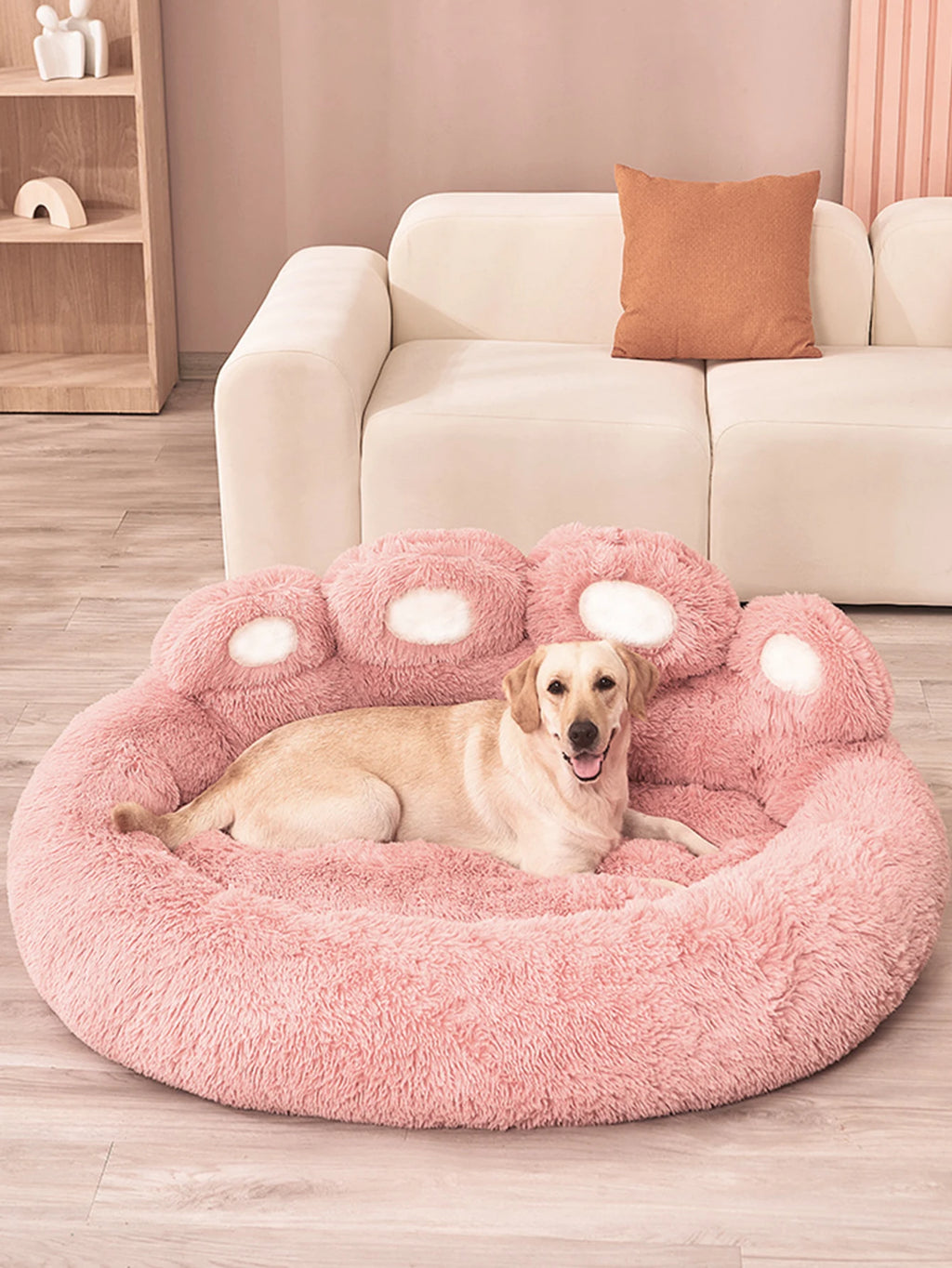 Plush Fluffy Pet Bed – Large Soft Cushion for Dogs and Cats