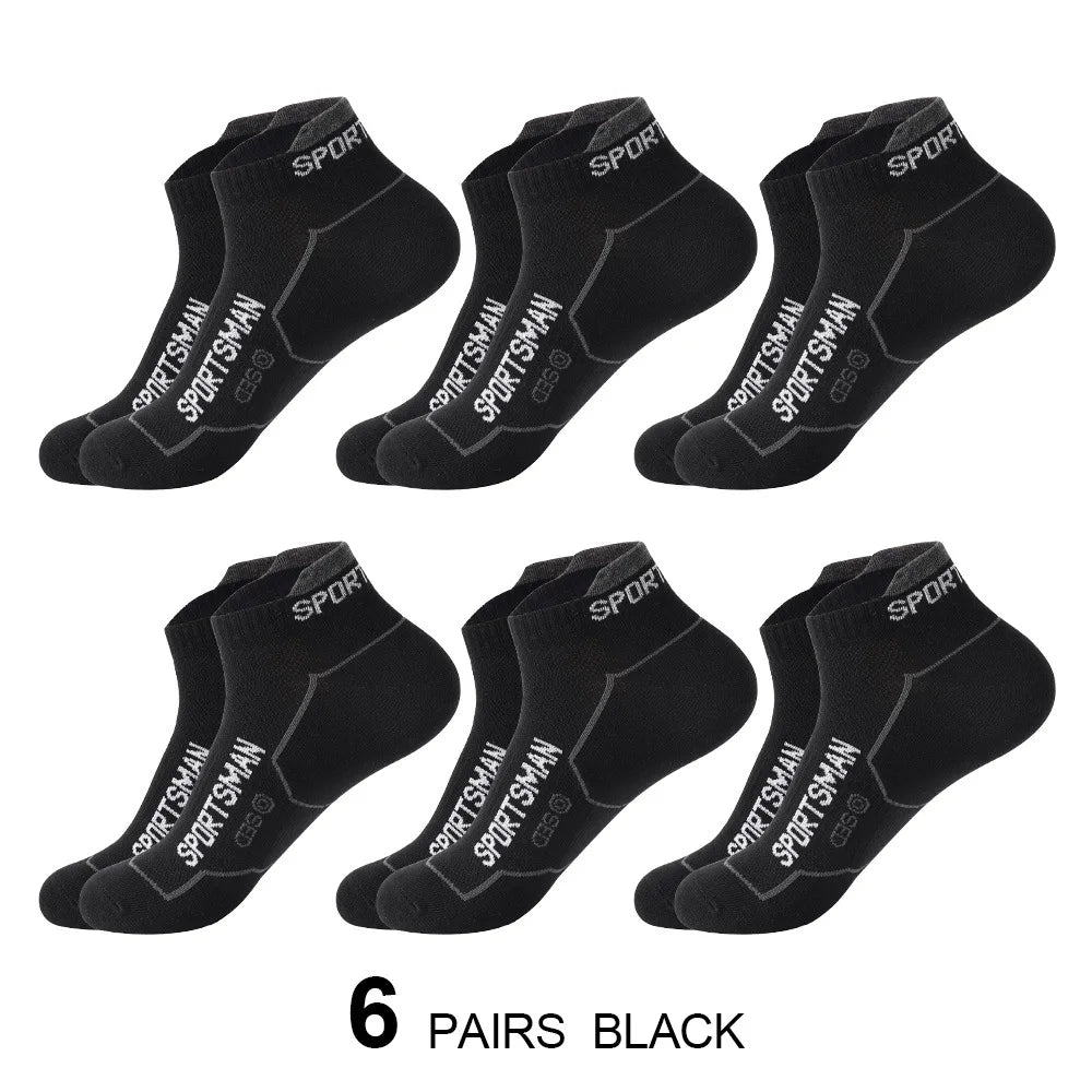 Breathable Ankle Socks – Colorful Invisible Sportswear for Men Running